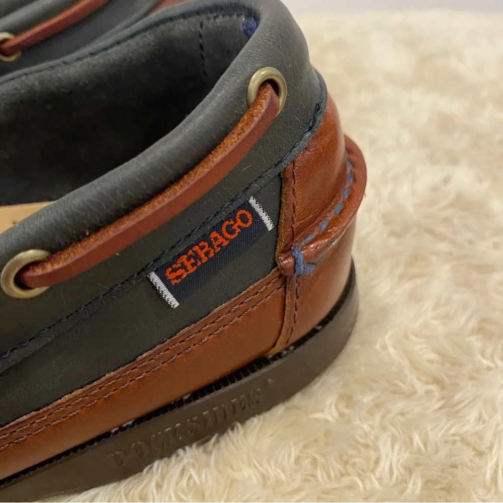 Sebago Docksiders Authentic Forest Green & Brown EUC - Men’s 8